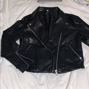 Divided Black Leather Jacket